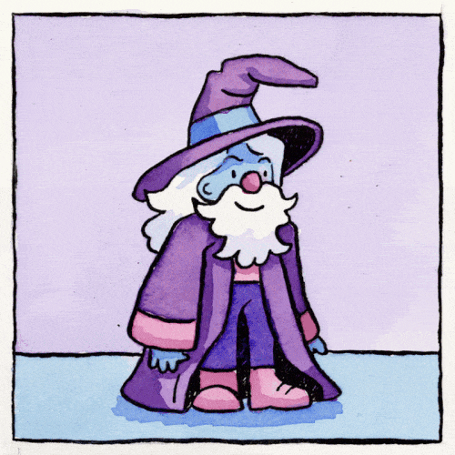 "Infinite Wizard", Ink & Watercolor, 2023.