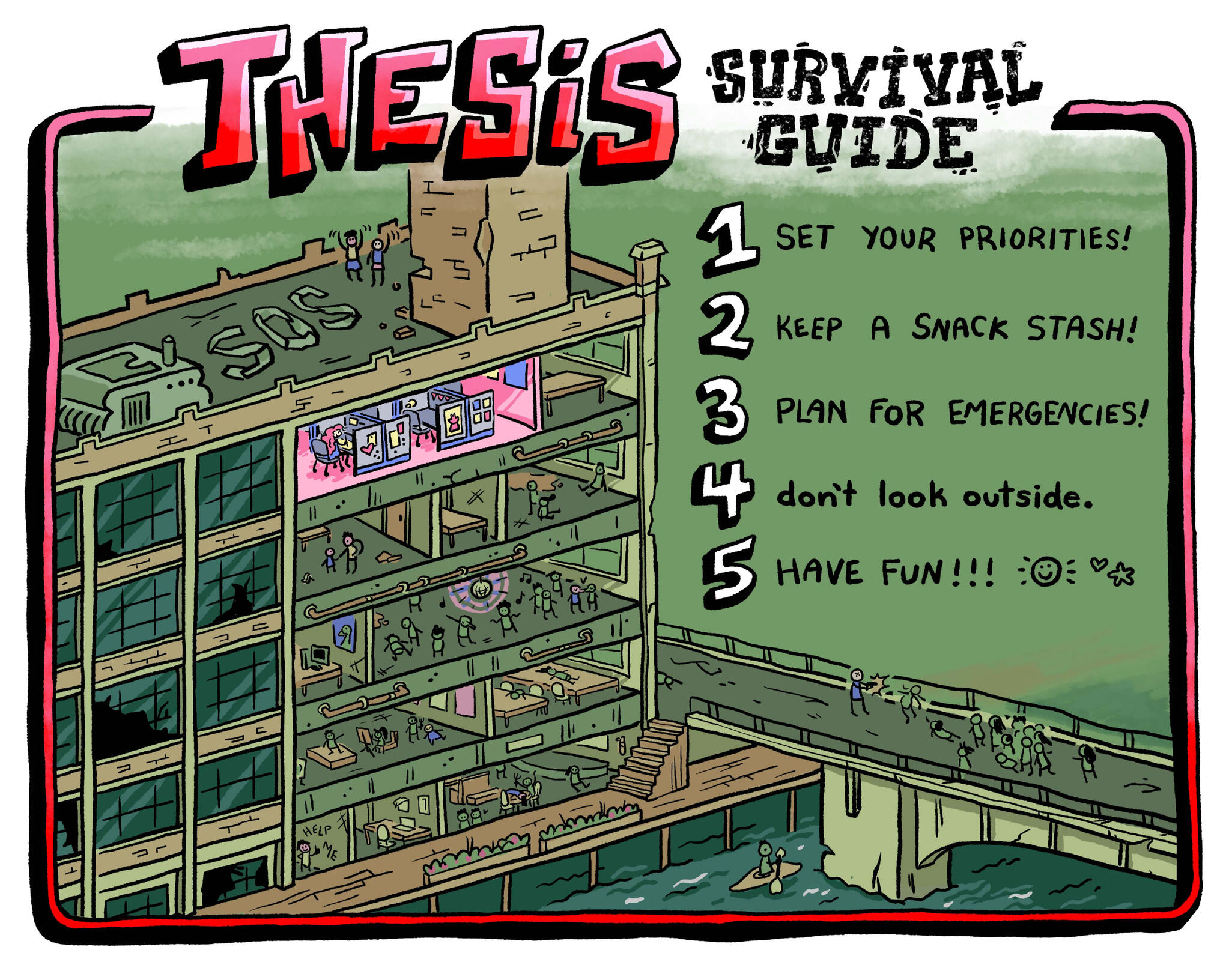 "Thesis Survival Guide," digital, 2024. Class Project.